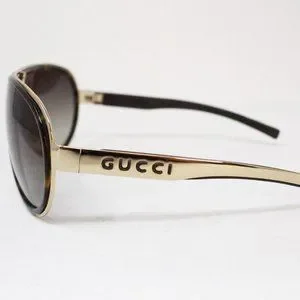 GUCCI #38830 Brown Aviator Sunglasses Gucci Leather Aviator Sunglasses 2887/S Brown 67583  main image 4
